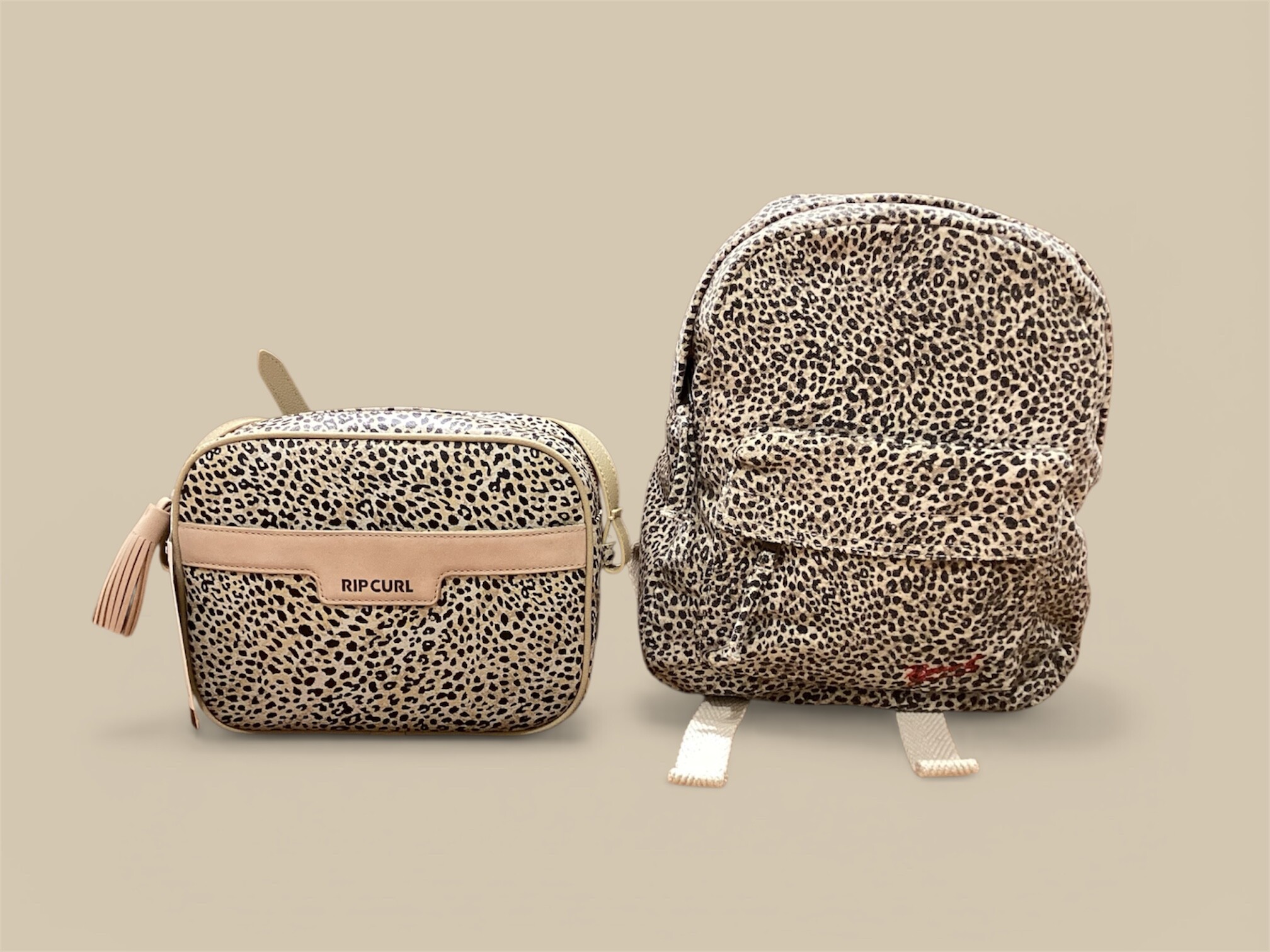 ゆるっと抜け感バッグ／レオパボアbrown RIP CURL】トレンドのレオパード柄！新作ミニバックパック＆ショルダー