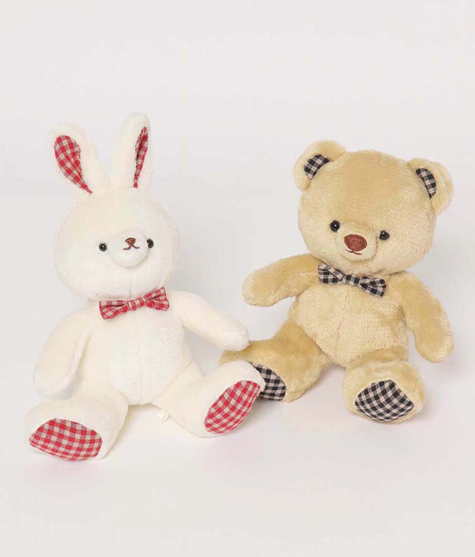 うさぎとくま🐰🐻 plaidanimalsシリーズ💖｜Bleu Bleuet
