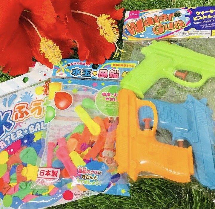 水遊び　水鉄砲　3個セット 夏休みに最適な水遊びアイテムが入荷致しました！｜DAISO・THREEPPY