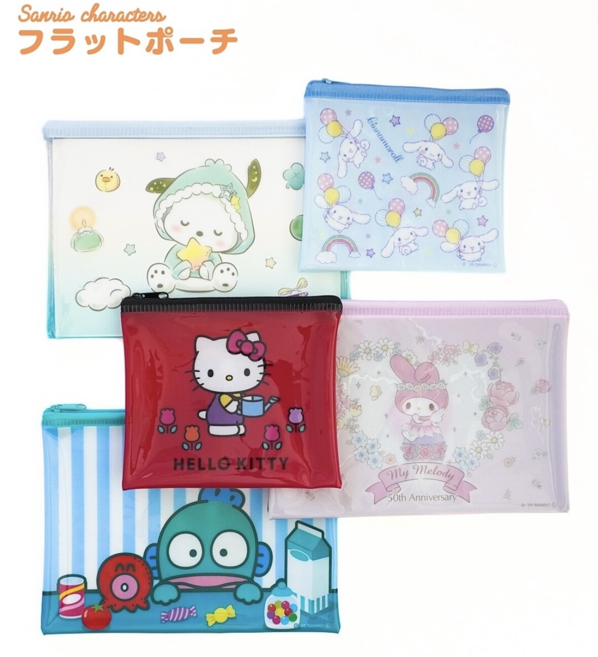 サンリオキャラクタービニールポーチ新商品入荷！｜DAISO・THREEPPY