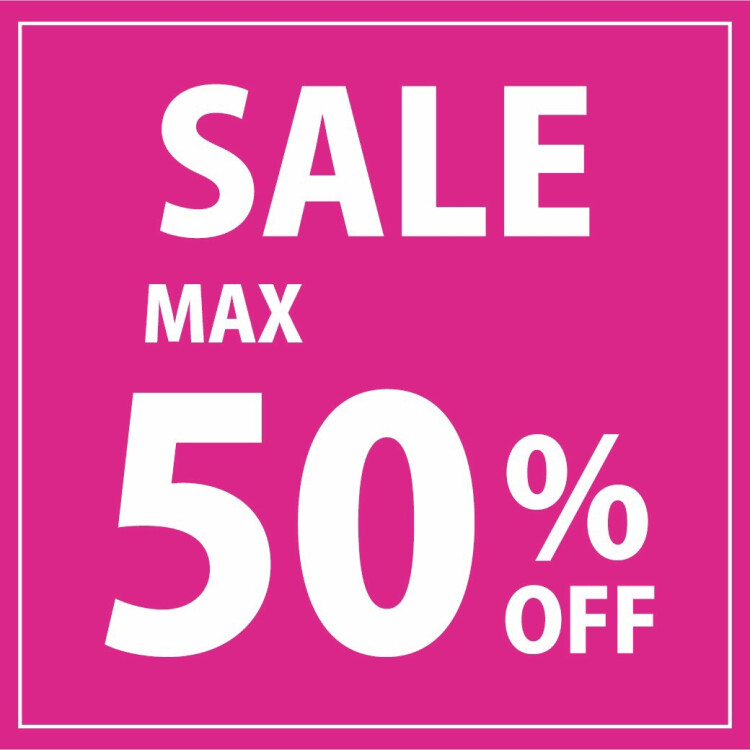 店内最大50％オフ