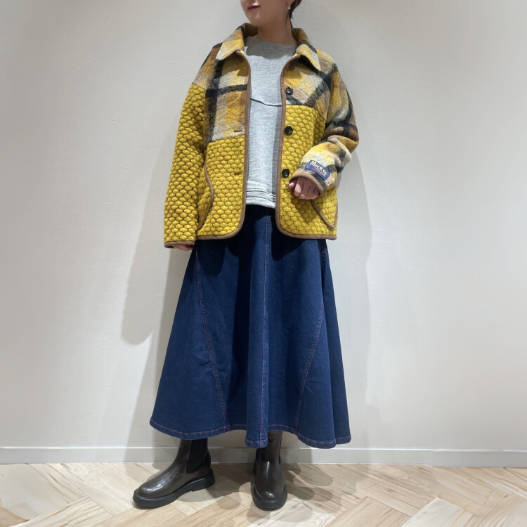 アズらしいチェック柄スライバーコートが入荷しました🍀