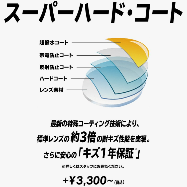 キズに強いレンズのコーティング「スーパーハード・コート」のおすすめ