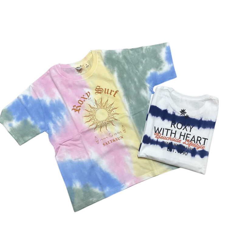 【ROXY】2026新作キッズコレクション入荷！ビーチライフを感じるタイダイTシャツ✨】