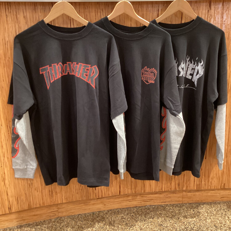 【THRASHER】ストリート映え抜群！大人気ブランドの新作レイヤードロンTをご紹介！