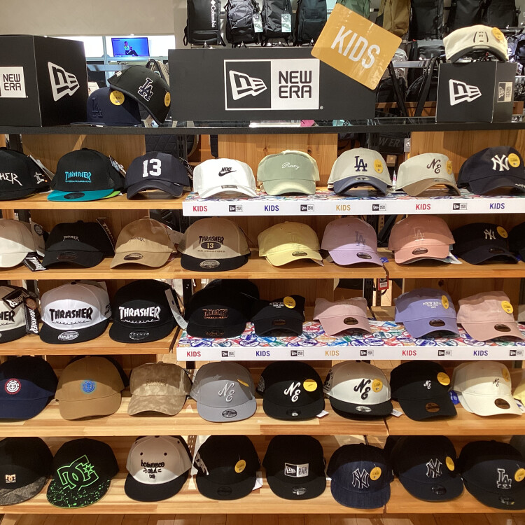 【キッズ】NEW ERA＆人気スケートブランドの帽子が勢揃い！選べる楽しさ満載のコーナー