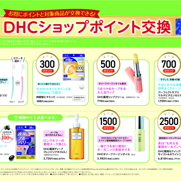 ★DHCショップポイントについて★