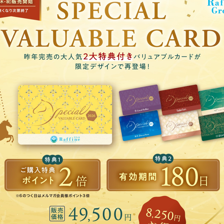 【1月限定】🎍Special Valuable Card販売中🎍