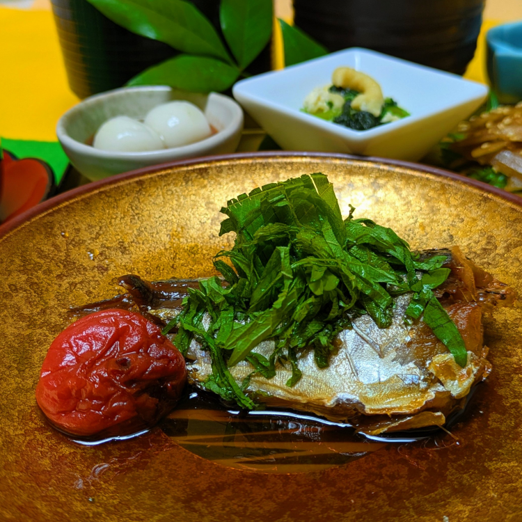 新メニュー【アジの梅煮ご膳】