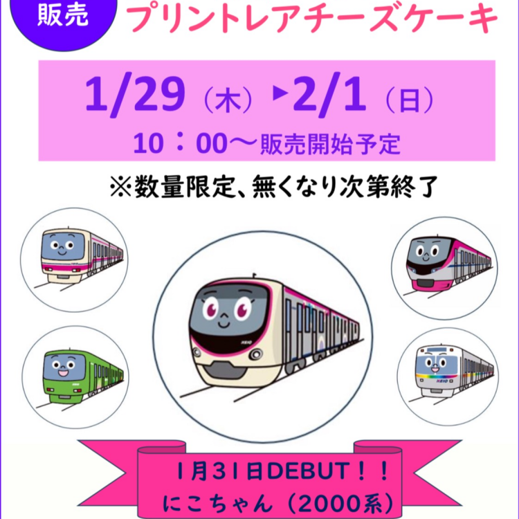 京王電鉄キャクターレアチーズケーキ