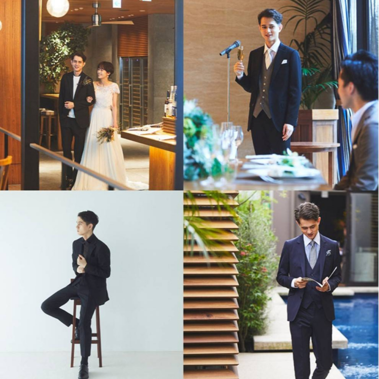 結婚式 × スーツ
